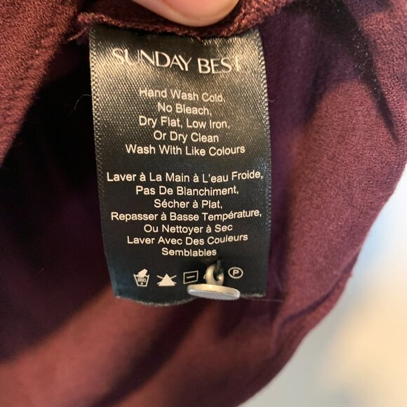 Aritzia Sunday Best Burgundy Boho Top - Picture 7 of 7